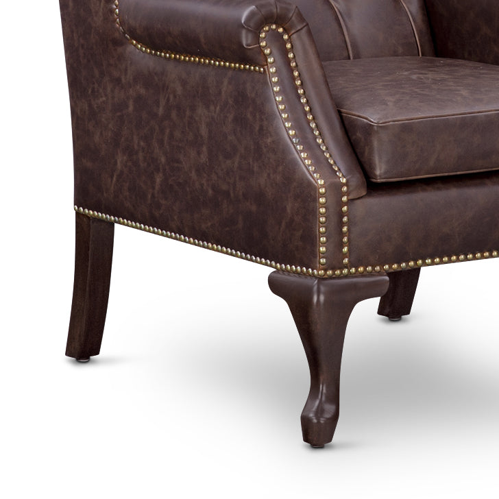 Heritage Wing Chair in Espresso Brown