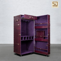 Single Door Trunk Bar - Burgundy