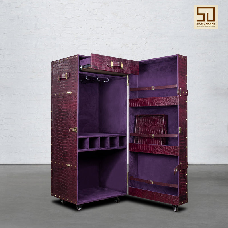 Single Door Trunk Bar - Burgundy