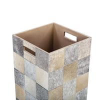 Trafalgar Umbrella Bin in Genuine Hair-on Leather 20 L - Natural Beige