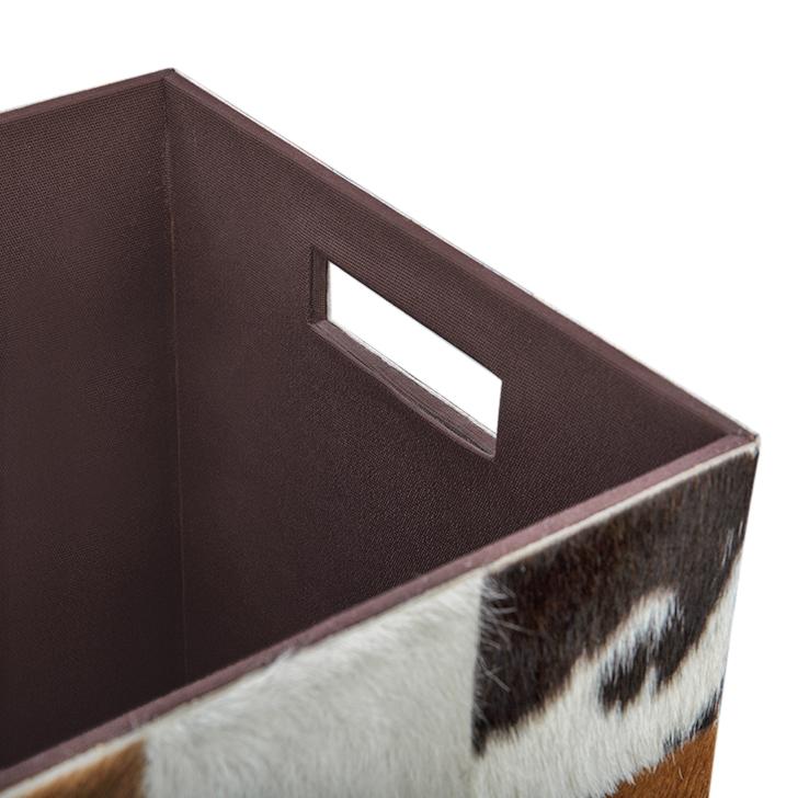 Trafalgar Umbrella Bin in Genuine Hair-on Leather 20 L - Natural Brown
