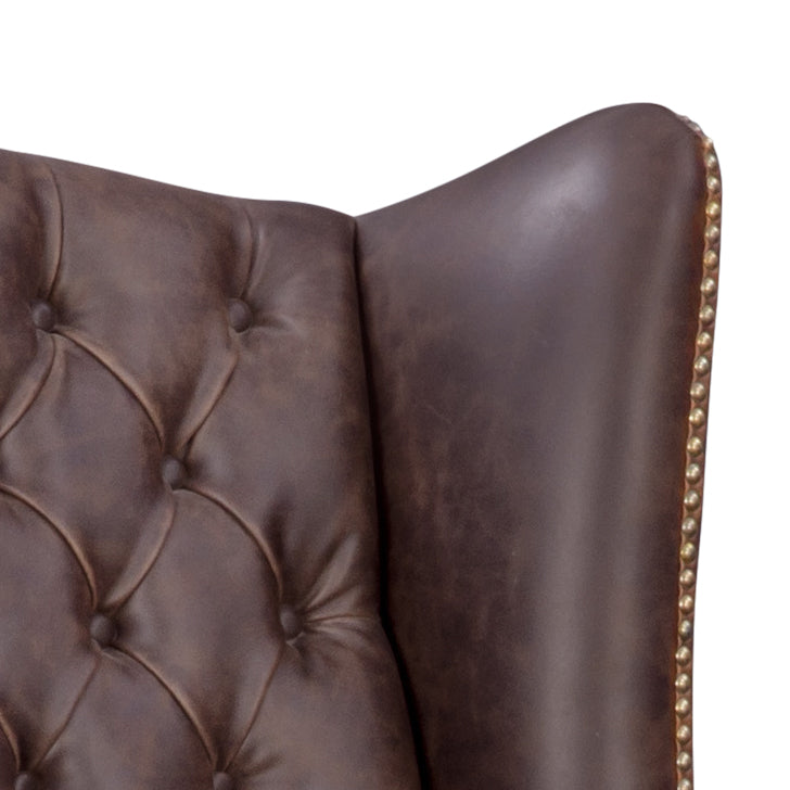 Heritage Wing Chair in Espresso Brown
