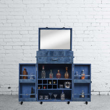 Load image into Gallery viewer, Heritage Trunk Bar Cart - Blue
