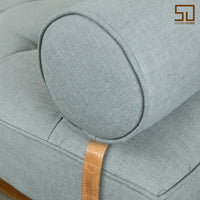 Nordic Bench in Grey Fabric