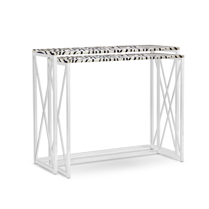 Console Table in Hair-on Leather