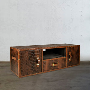 Streamer Trunk Plasma TV Console - Vintage Brown