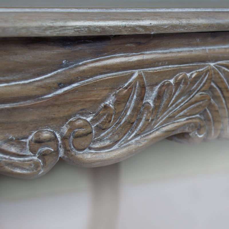 French Distressed Country Style Oval Coffee Table