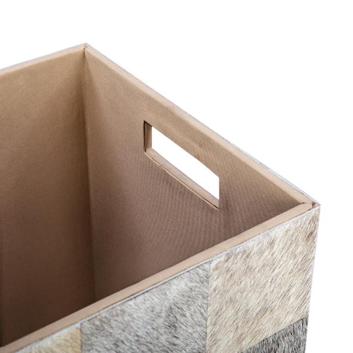 Trafalgar Umbrella Bin in Genuine Hair-on Leather 20 L - Natural Beige