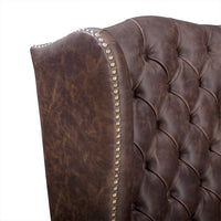 Heritage Wing Chair in Espresso Brown