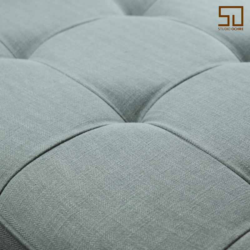 Nordic Bench in Grey Fabric