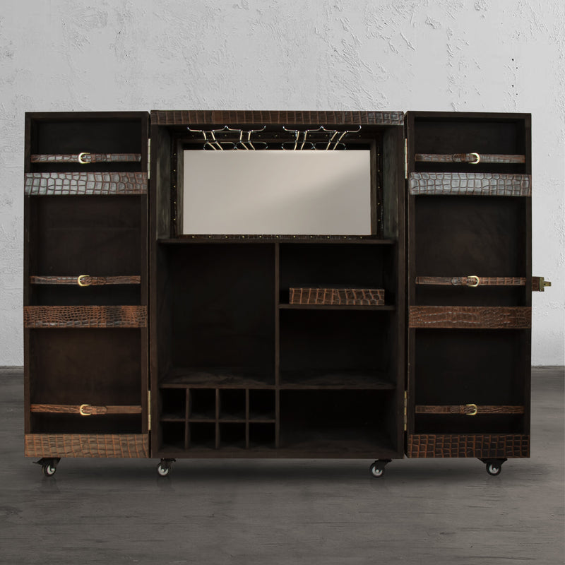 Heritage Trunk Bar - Vintage Brown