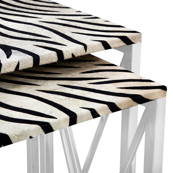 Console Table in Hair-on Leather