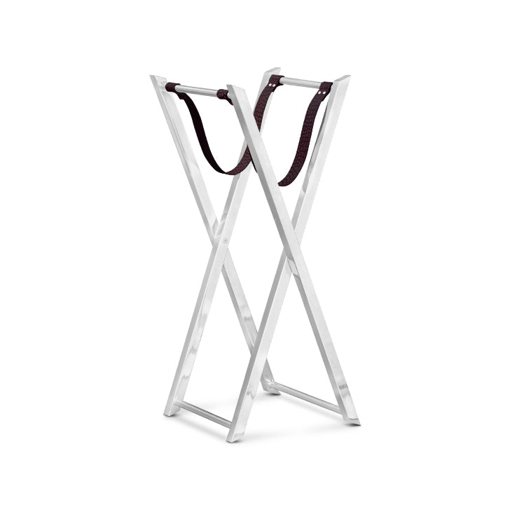 Tray On Stand in Black Leather
