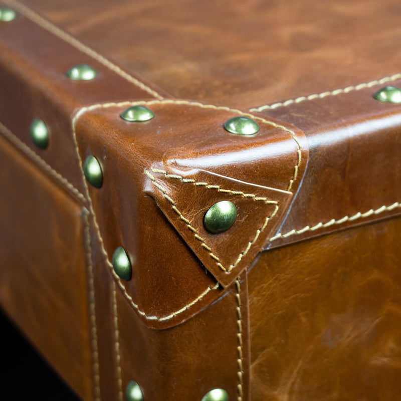 Directors Desk in Vintage Tan Leather