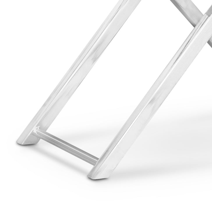Tray On Stand in Black Leather