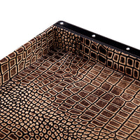 Tray On Stand in Brown Two Tone Leather