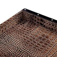 Load image into Gallery viewer, Tray On Stand in Brown Two Tone Leather

