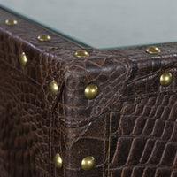 Directors Desk in Vintage Brown Leather