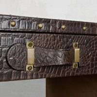Directors Desk in Vintage Brown Leather