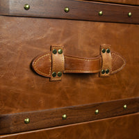 Directors Desk in Vintage Tan Leather