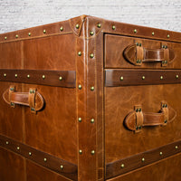 Directors Desk in Vintage Tan Leather