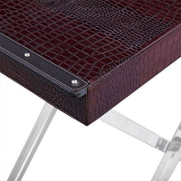 Tray On Stand in Black Leather