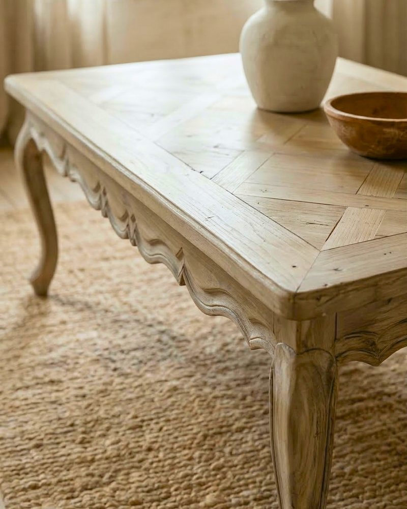 French Distressed Country Style Coffee Table