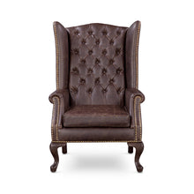 Load image into Gallery viewer, Heritage Wing Chair in Espresso Brown
