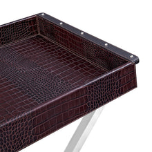 Load image into Gallery viewer, Tray On Stand in Black Leather
