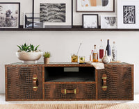 Streamer Trunk Plasma TV Console - Vintage Brown