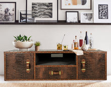 Load image into Gallery viewer, Streamer Trunk Plasma TV Console - Vintage Brown
