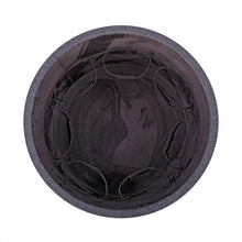 Load image into Gallery viewer, Stilettos Pouf with Charcoal Black Leather Top
