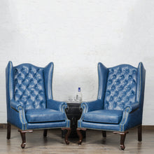 Load image into Gallery viewer, Heritage Wing Chair in Blue
