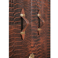 Heritage Trunk Bar on Stand - Vintage Brown Tan