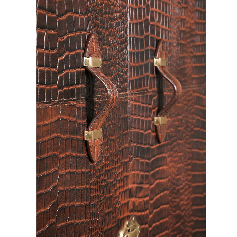 Heritage Trunk Bar on Stand - Vintage Brown Tan