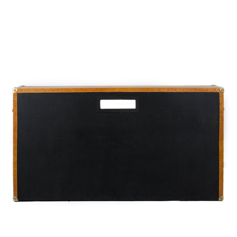 Leather Vintage Streamer Trunk Coffee Table