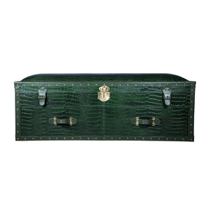 Long Seating and Storage Trunk - Bottle Green