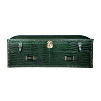Long Seating and Storage Trunk - Bottle Green