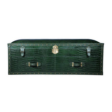 Load image into Gallery viewer, Long Seating and Storage Trunk - Bottle Green
