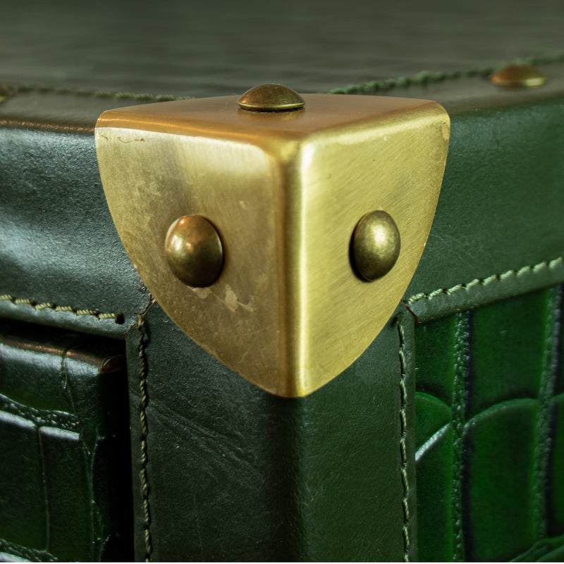 Vintage Trunk Cabinet - Bottle Green