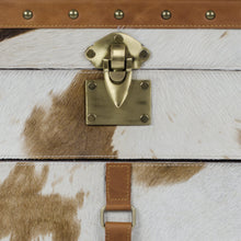 Load image into Gallery viewer, Hair-on Leather Bed Side Table
