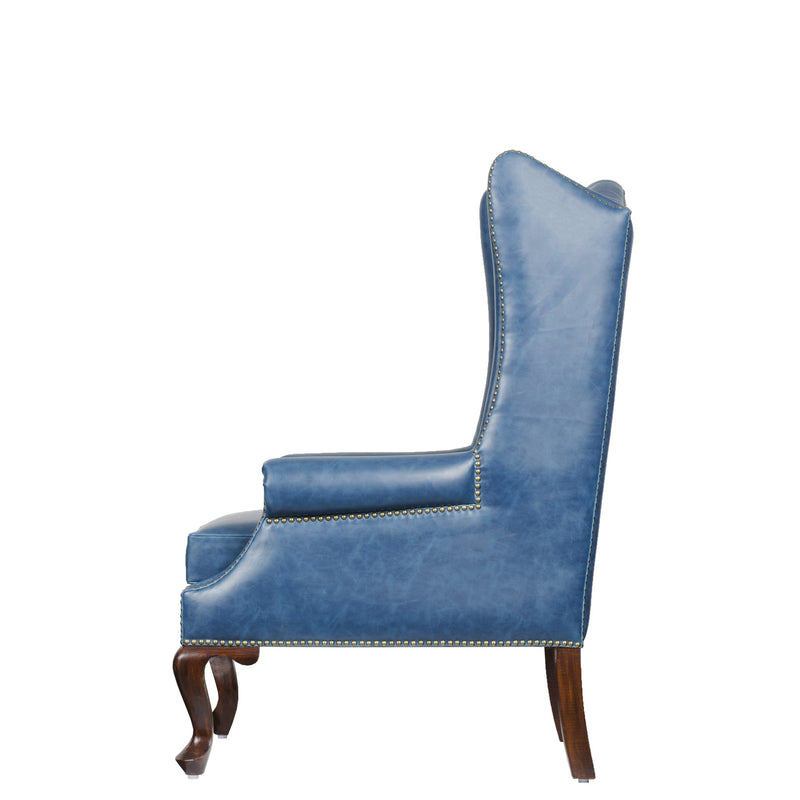 Heritage Wing Chair in Blue