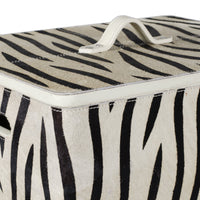 Sofia Genuine Hair-on Leather 20 L Laundry Bin