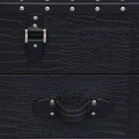 Long Seating and Storage Trunk - Black
