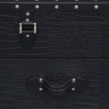 Load image into Gallery viewer, Long Seating and Storage Trunk - Black
