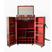 Load image into Gallery viewer, Heritage Club Bar Cart - Vintage Brown Tan
