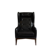 Load image into Gallery viewer, Manhattan High Back Wing Chair - Black
