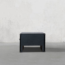 Load image into Gallery viewer, Black &amp; White Hair-on Bed Side Table
