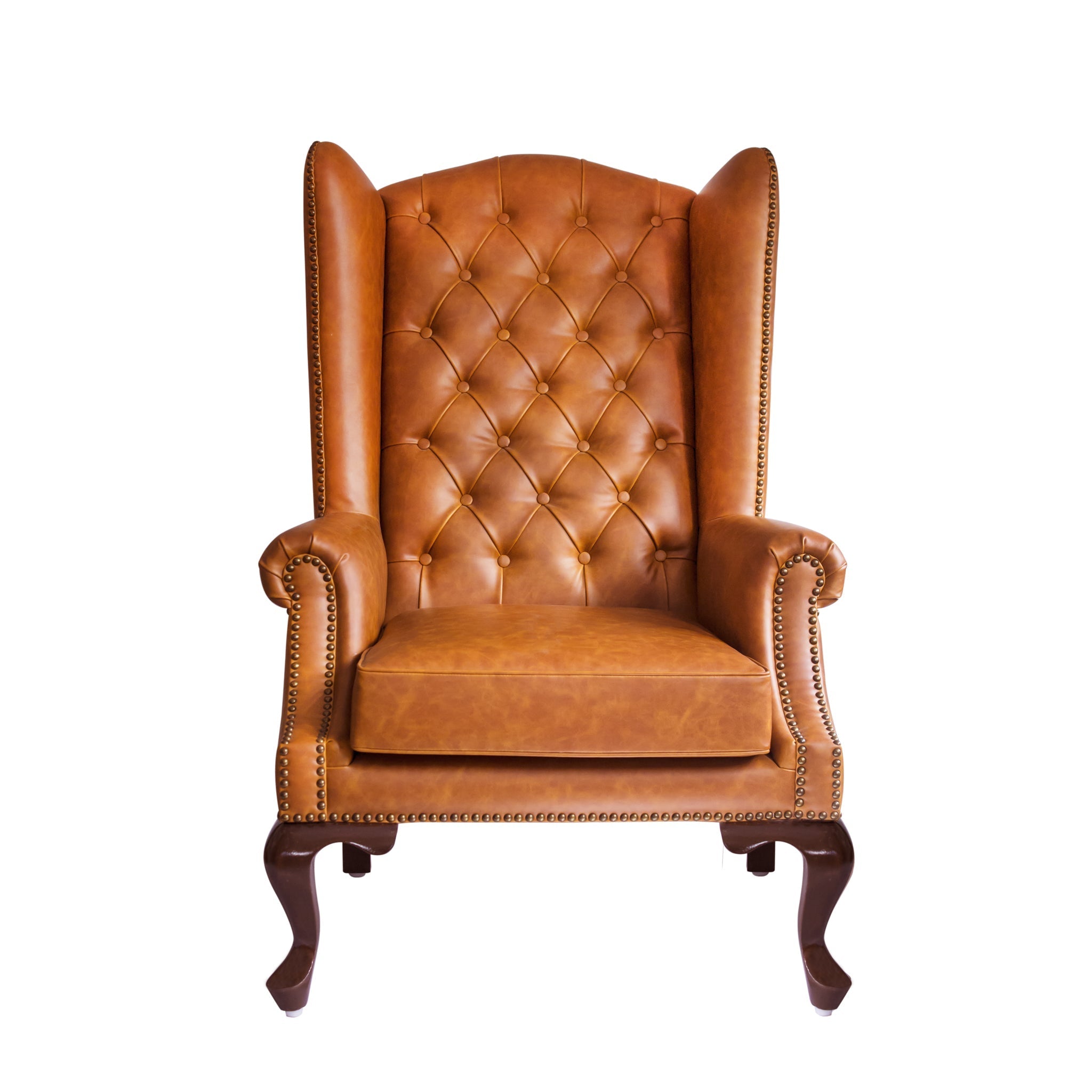 Heritage Wing Chair in Tangerine