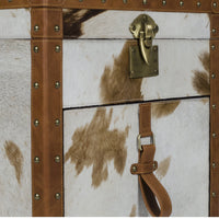 Hair-on Leather Bed Side Table